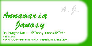annamaria janosy business card